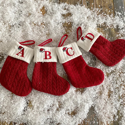 Chaussettes Alphabet Ogo Décorations de Noël Ornements d'Arbre