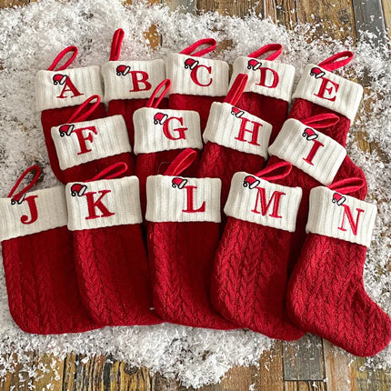 Chaussettes Alphabet Ogo Décorations de Noël Ornements d'Arbre