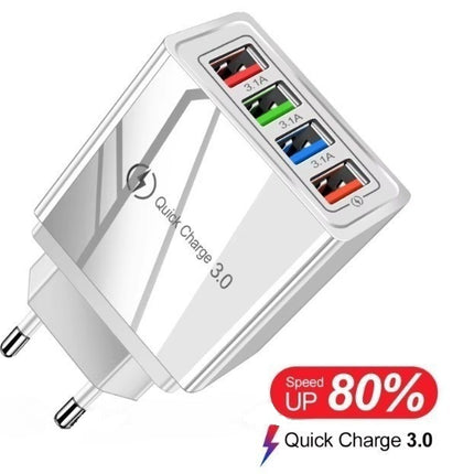 Chargeur 4 Ports USB - Rapidité +