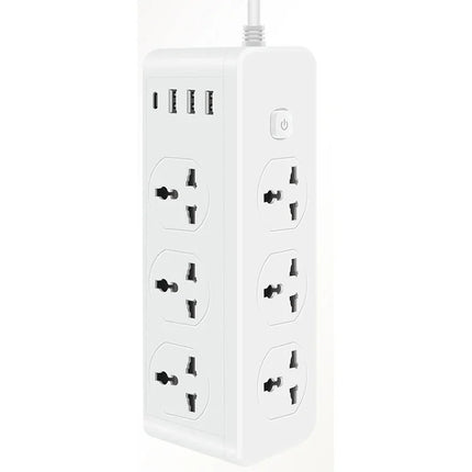 Multiprise Universelle 10 en 1 avec 3 USB-C 1Type-C, Filtre Réseau et Protection Surtension