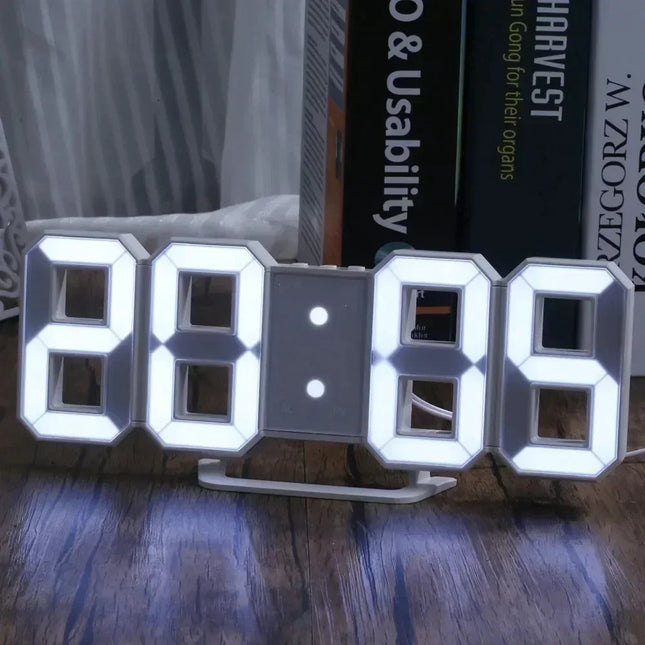 Horloge LED 3D Design - Réveil Digital Intelligent pour un Intérieur Moderne