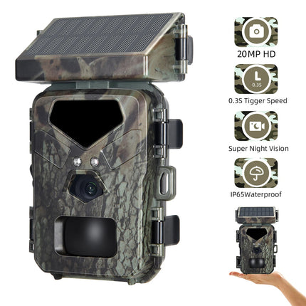 Caméra de Chasse Solaire 20MP Carte 32GB - Vision Nocturne