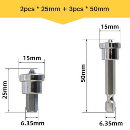 5x tête de tournevis magnétique