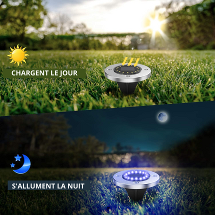 Lot 4 Lampes LED solaire pour Jardin