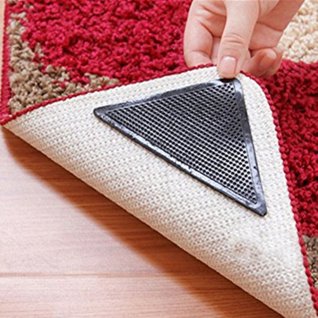 Lot de 8 triangles antidérapants réutilisables pour tapis