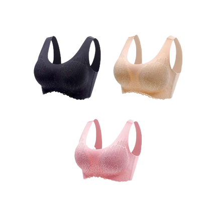 Lot de 3 Brassières Dentelle 5D sans couture