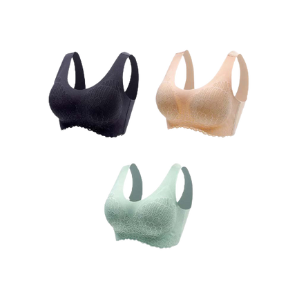 Lot de 3 Brassières Dentelle 5D sans couture