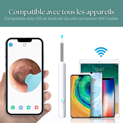 Nettoyeur Auriculaire Connecté – Compatible iOS & Android