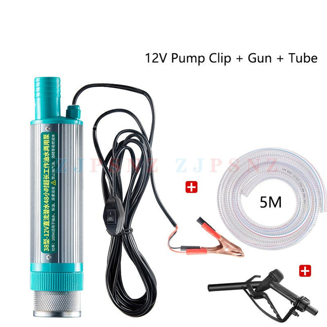 Mini pompe électrique portable 12V + Pistolet et Tuyau 5 mètres