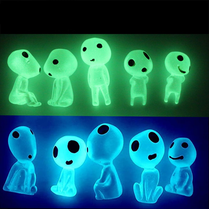 10 pcs Mini statue de jardin lumineuse