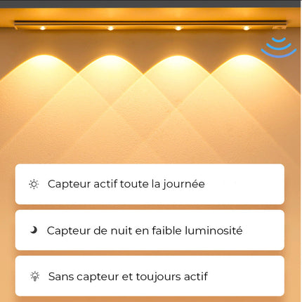 Réglette LED avec détecteur de mouvements - multi LED