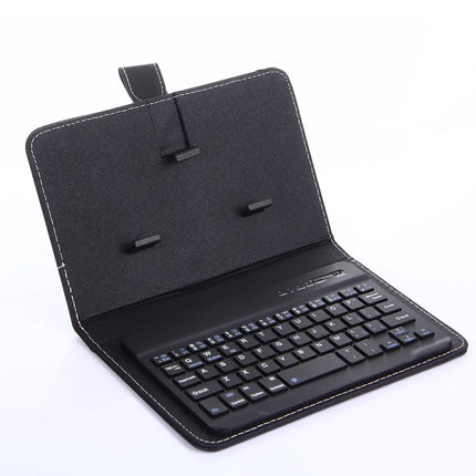 Mini Clavier Sans Fil Bluetooth pour Smartphone - Etui en Cuir PU