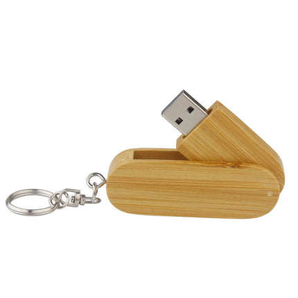 Clé USB Rotative 128GB en Bois Naturel