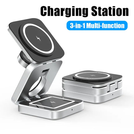 Triple Chargeur Pliable à Induction - Pour Apple