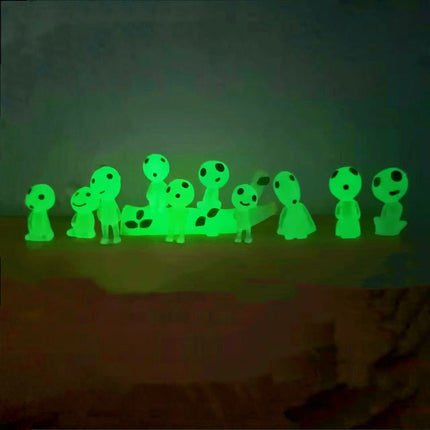 10 pcs Mini statue de jardin lumineuse