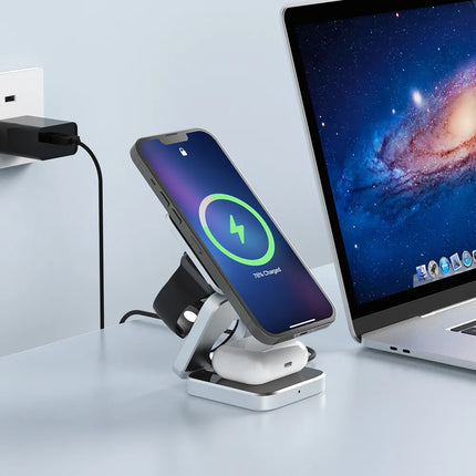 Triple Chargeur Pliable à Induction - Pour Apple