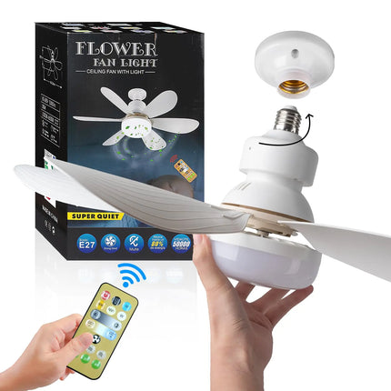 Plafonnier LED 40W avec ventilateur et télécommande