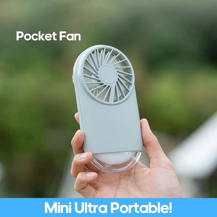 Mini Ventilateur de poche lampe torche rechargeable USB