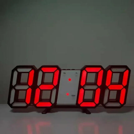 Horloge LED 3D Design - Réveil Digital Intelligent pour un Intérieur Moderne