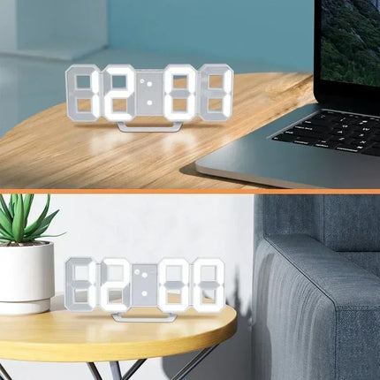 Horloge LED 3D Design - Réveil Digital Intelligent pour un Intérieur Moderne