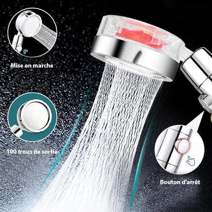 Pommeau de douche Haute pression + 4 FILTRES OFFERTS